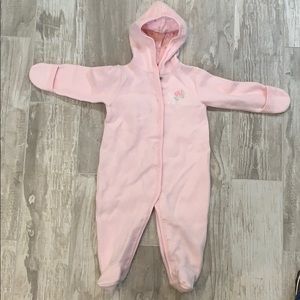 Infant one-piece fleece outfit